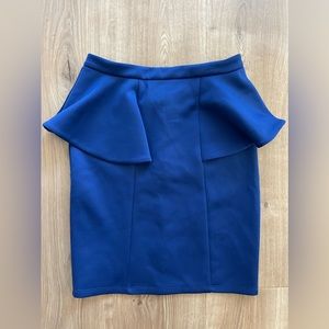 Bar III Blue Peplum Skirt Size XS
